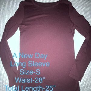A New Day Women's Long Sleeve Top - Deep Purple
